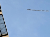 An "APL is corrupt" banner was launched over the Etihad during the Manchester City v Liverpool match (PHOTO)
