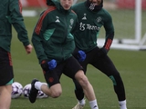Manchester United's Ukrainian midfielder trains with the first team (PHOTOS)