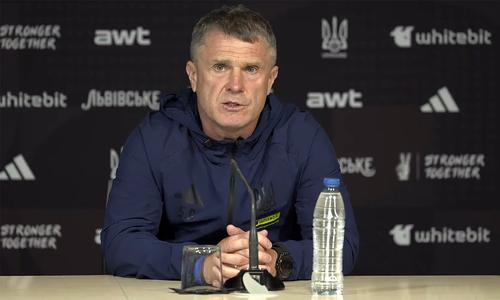 Украина — Албания — 1:0. Пресс-конференция. Сергей Ребров: «Вы не думайте, что я держусь за это место»