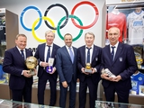 Blokhin, Belanov, Shevchenko, Demyanenko, Mykhailichenko and Protasov addressed the players and coaches of the BiH national team