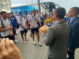 Warm meeting of Dynamo players with fans in the Polish city of Uniejow (PHOTO)