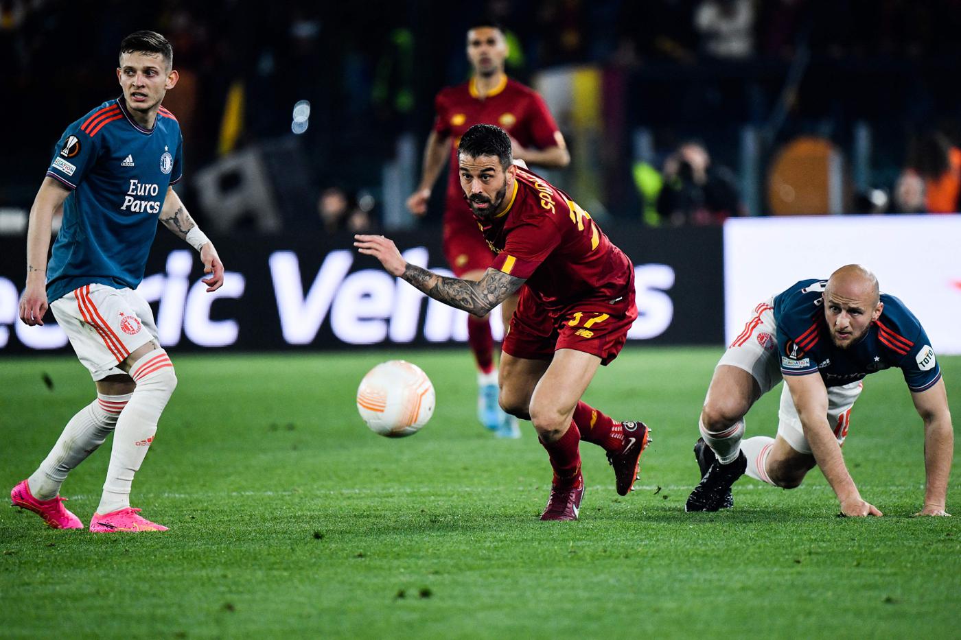 Roma gegen Feyenoord - 4:1. Europa League. Spielbericht, Statistik