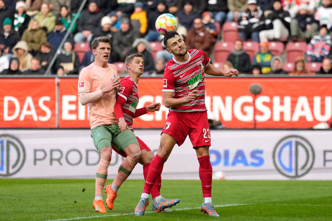Augsburg - Werder - 2:1. German Championship, round 23. Match Review, Statistics
