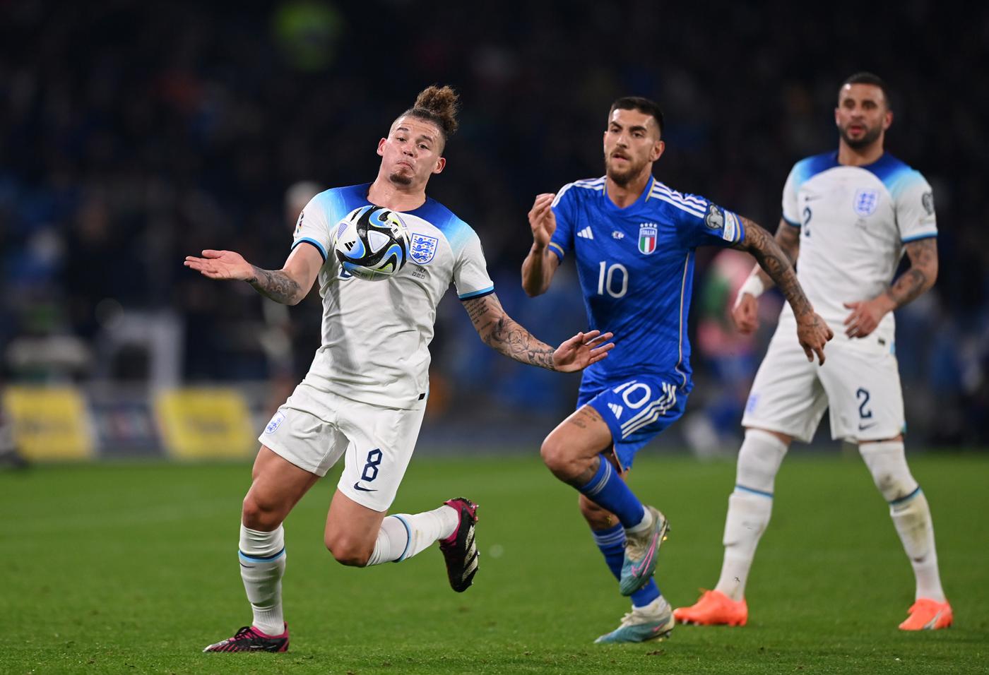Italien gegen England 1 - 2. Euro 2024. Spielbericht, Statistik
