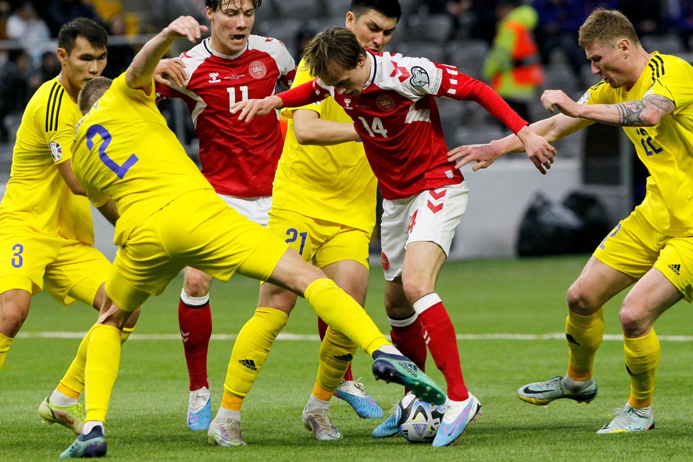 Kazakhstan v Denmark, 3-2. Euro-2024. Match review, statistics.